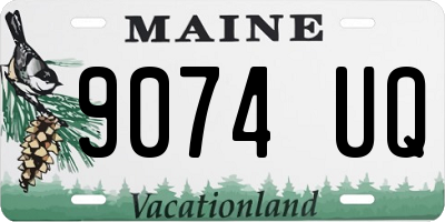 ME license plate 9074UQ