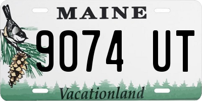 ME license plate 9074UT