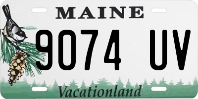 ME license plate 9074UV