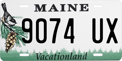 ME license plate 9074UX