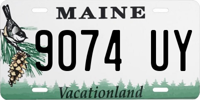 ME license plate 9074UY