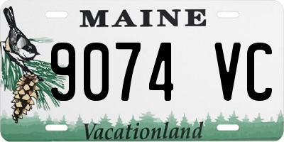 ME license plate 9074VC