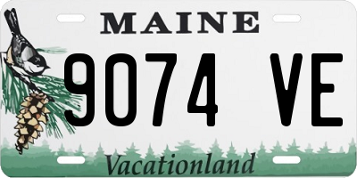 ME license plate 9074VE