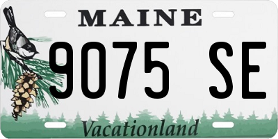 ME license plate 9075SE