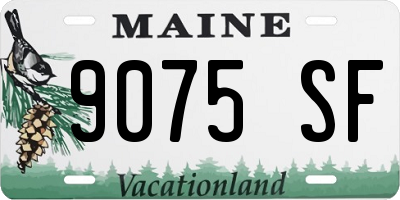 ME license plate 9075SF