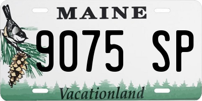 ME license plate 9075SP