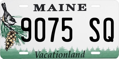 ME license plate 9075SQ