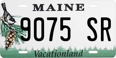 ME license plate 9075SR