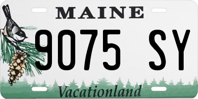 ME license plate 9075SY