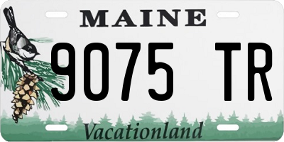ME license plate 9075TR