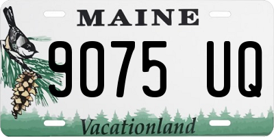 ME license plate 9075UQ