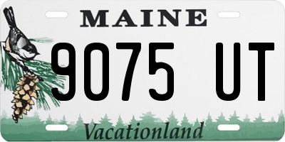 ME license plate 9075UT