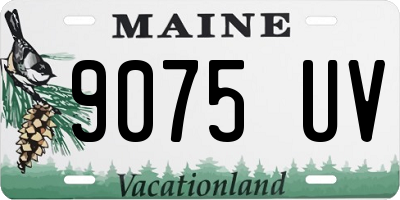 ME license plate 9075UV