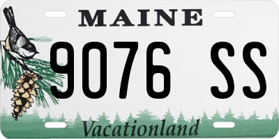 ME license plate 9076SS