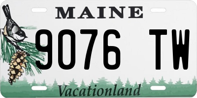ME license plate 9076TW