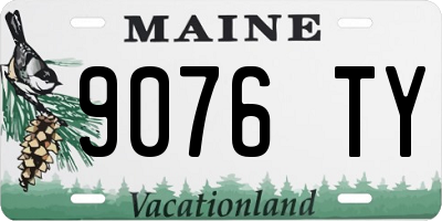 ME license plate 9076TY