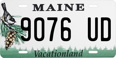 ME license plate 9076UD