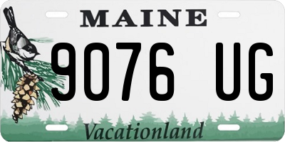 ME license plate 9076UG