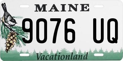 ME license plate 9076UQ