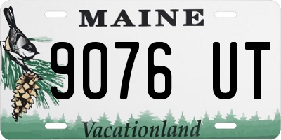 ME license plate 9076UT