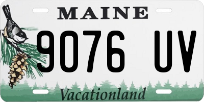 ME license plate 9076UV