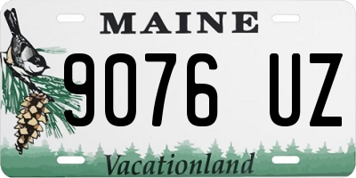 ME license plate 9076UZ