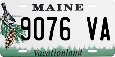 ME license plate 9076VA