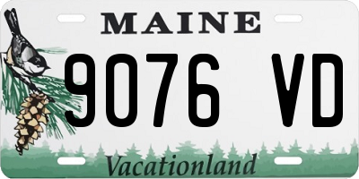 ME license plate 9076VD