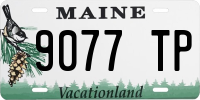 ME license plate 9077TP