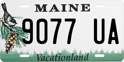 ME license plate 9077UA