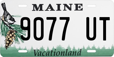 ME license plate 9077UT