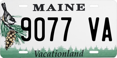 ME license plate 9077VA