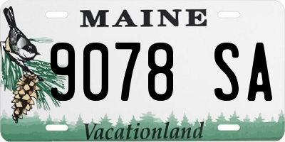 ME license plate 9078SA