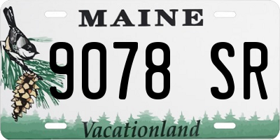 ME license plate 9078SR