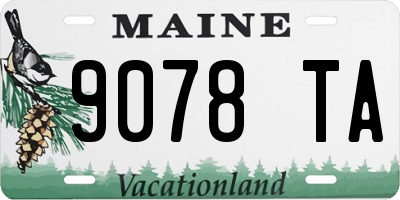 ME license plate 9078TA