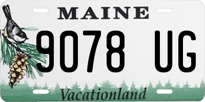 ME license plate 9078UG