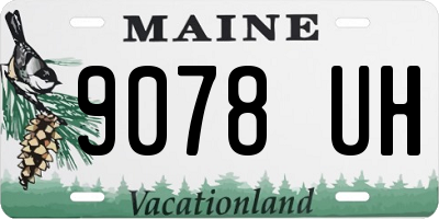 ME license plate 9078UH