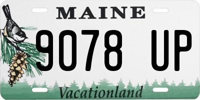 ME license plate 9078UP