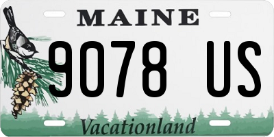 ME license plate 9078US