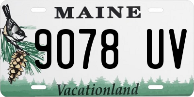 ME license plate 9078UV