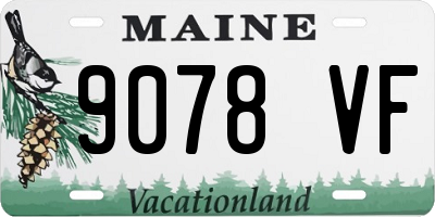 ME license plate 9078VF