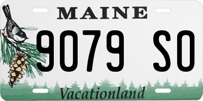 ME license plate 9079SO