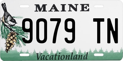 ME license plate 9079TN