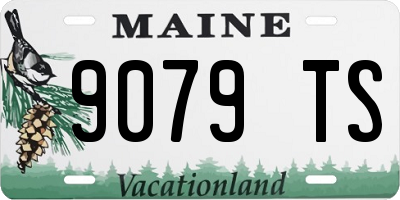 ME license plate 9079TS