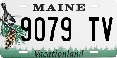 ME license plate 9079TV