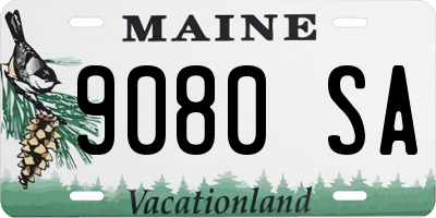 ME license plate 9080SA