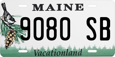 ME license plate 9080SB
