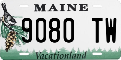 ME license plate 9080TW