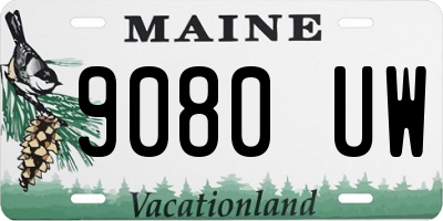 ME license plate 9080UW