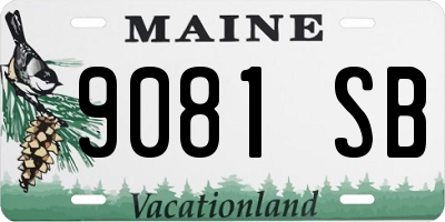 ME license plate 9081SB